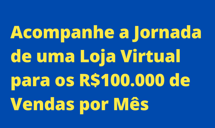 Acompanhe a Jornada de uma Loja Virtual para os R$100.000 de Vendas por Mês